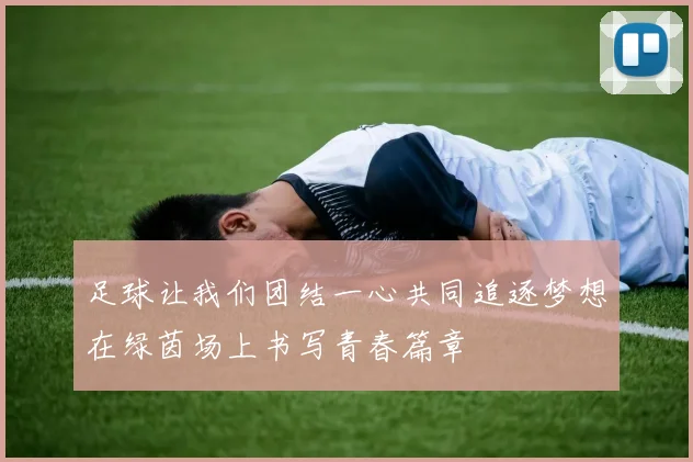 足球让我们团结一心共同追逐梦想在绿茵场上书写青春篇章